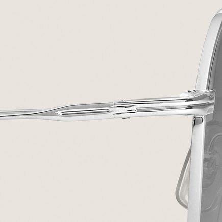 Round Sunglasses with Silver-Coloured Metal Frame