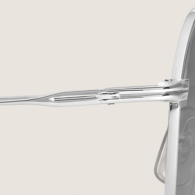 Round Sunglasses with Silver-Coloured Metal Frame - 2