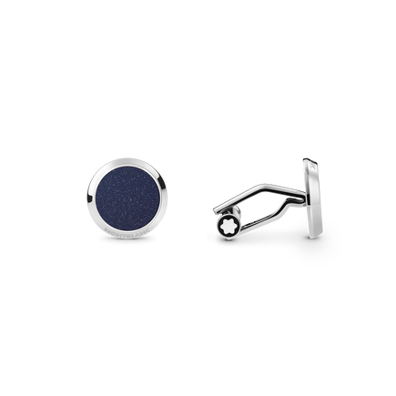 Meisterst&uuml;ck Cufflinks with Blue Goldstone Inlay