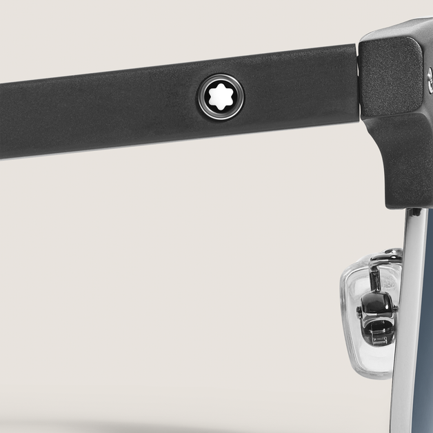 Squared Sunglasses with Black Acetate Frame - 3