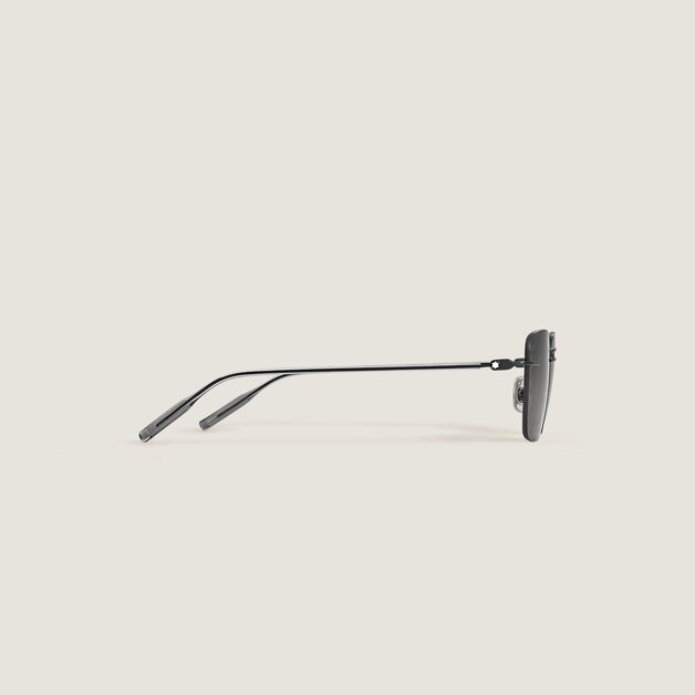 Squared Sunglasses with Black Metal Frame - 3