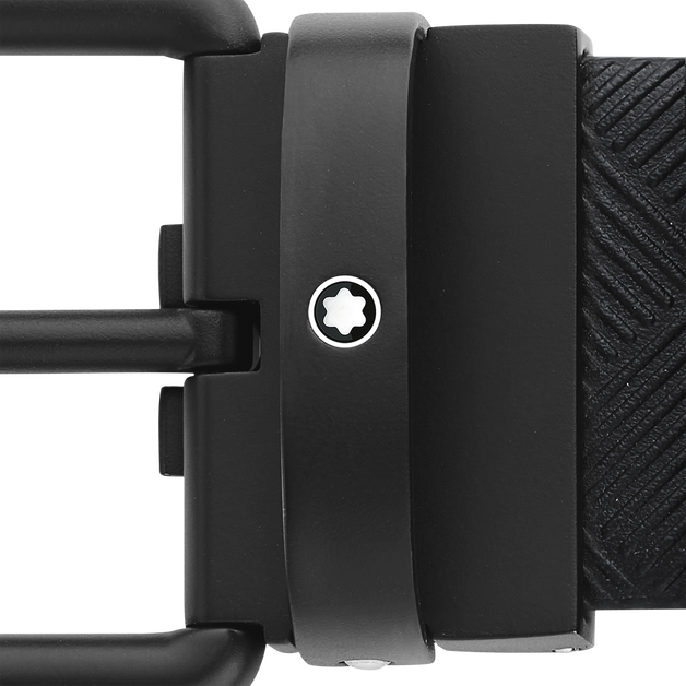 Squared 35 mm Reversible Belt with Loop in Extreme Leather - 3