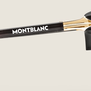 Squared Sunglasses with Metal Gold-Coloured Frame
