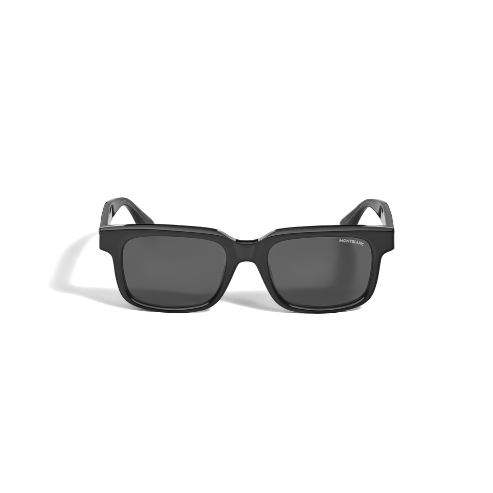 Rectangular Sunglasses with Black Acetate Frame - 1