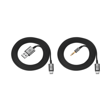 Black Cable Set for Montblanc MB 01 Headphones