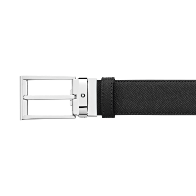 Rectangular 35 mm Reversible Belt in Sartorial Leather - 4