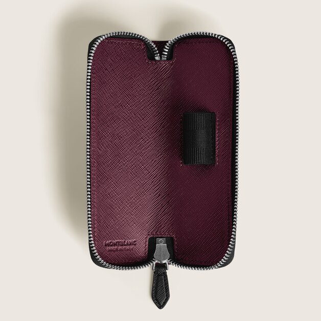 1-Pen Pouch with zip in Sartorial Leather - 3