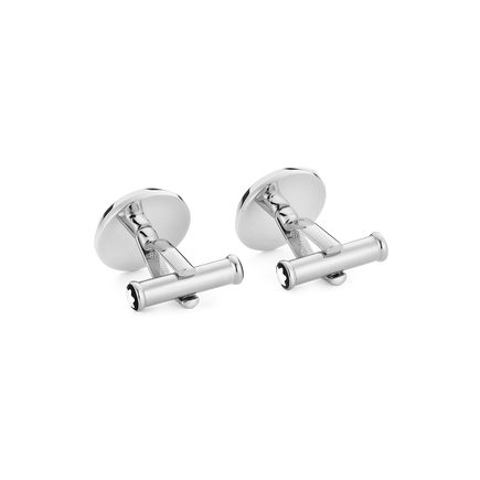Meisterstück Cufflinks with Carbon-Patterned Inlay