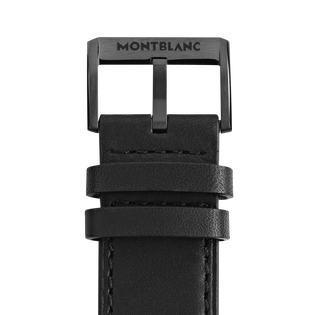 Black calf strap with black pin buckle