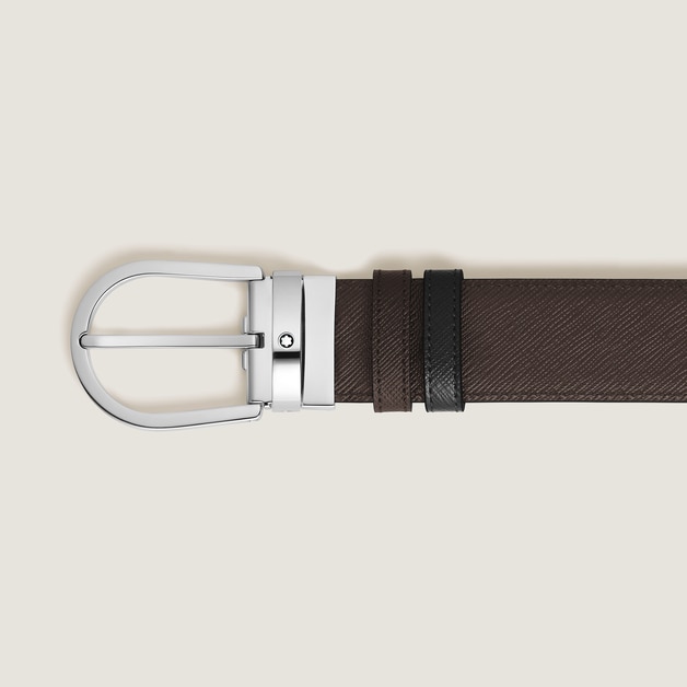 Ceinture R&eacute;versible Fer &agrave; Cheval 35 mm en Cuir Sartorial - 3