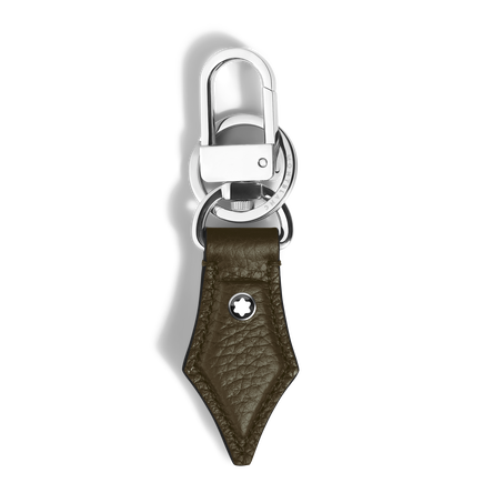 Porte-Cl&eacute;s Plume en Cuir Grain&eacute;