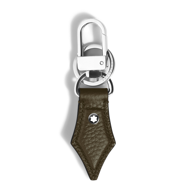 Porte-Cl&eacute;s Plume en Cuir Grain&eacute; - 1