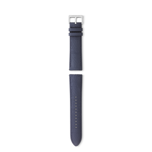 Blue calf strap with gray pin buckle