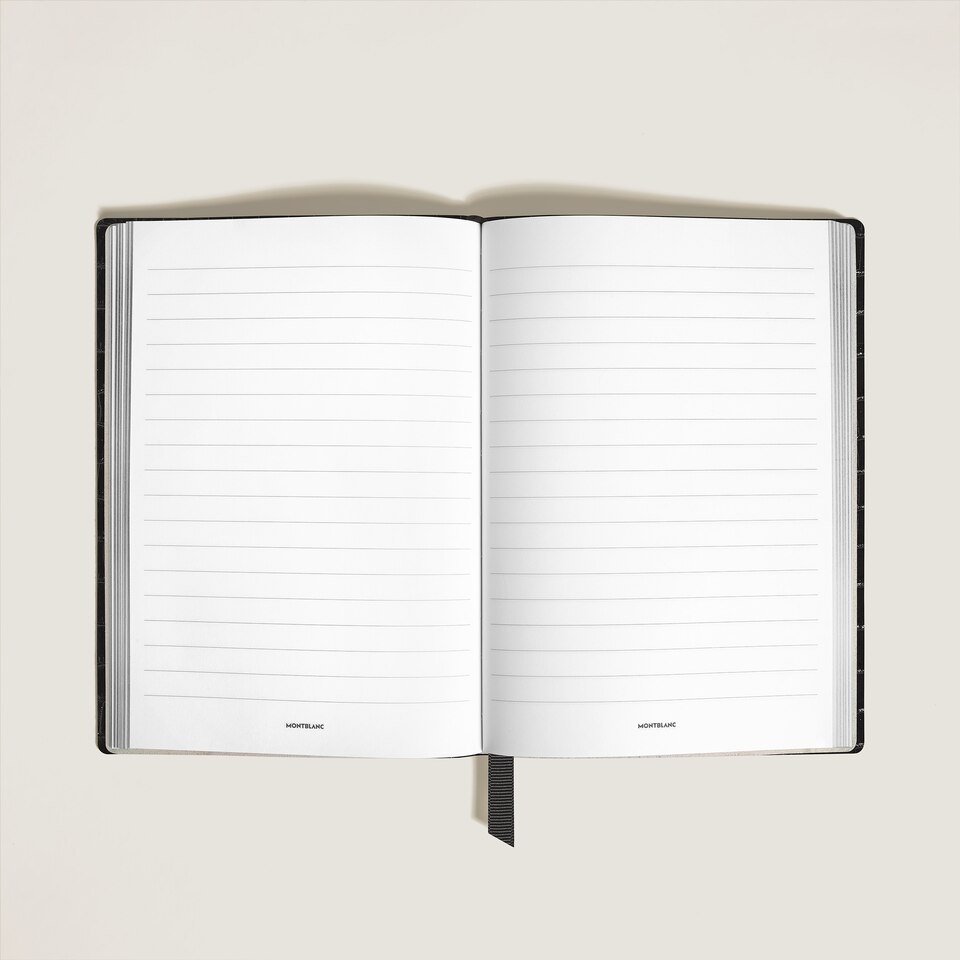 Medium Notebook in Croco-Embossed Leather, Lined Pages - 2
