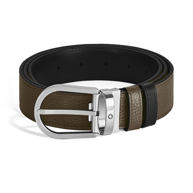 Horseshoe 35 mm Reversible Belt in Grain Leather - 1
