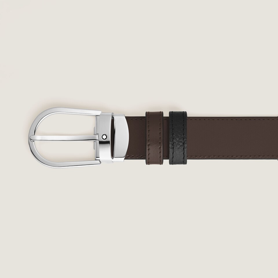 Horseshoe 30&nbsp;mm Reversible Belt in Grained Leather - 3