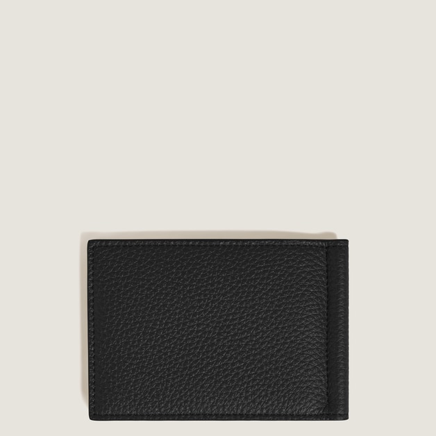 Portefeuille 6cc avec Pince &agrave; Billets en Cuir Grain&eacute; - 5
