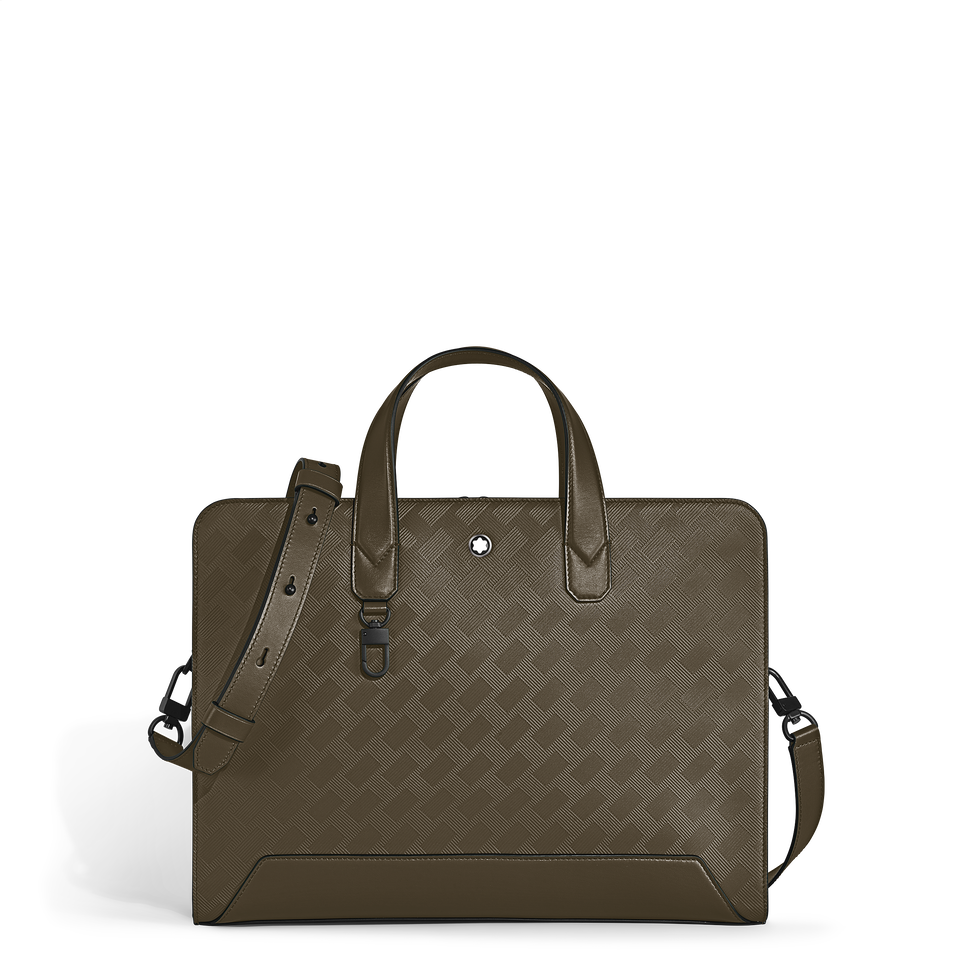Thin Briefcase in Extreme Leather - 1