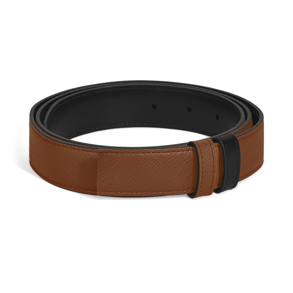 Fauve Sartorial/black Meisterst&uuml;ck 30mm reversible leather strap - 1