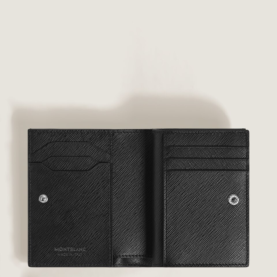 Compact Wallet 6cc with zip in Sartorial Leather - 6
