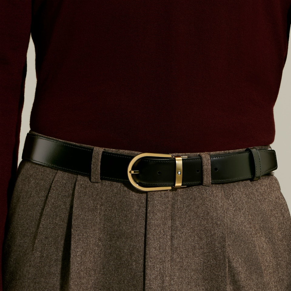 Horseshoe 35 mm Reversible Belt in Meisterst&uuml;ck Leather - 2