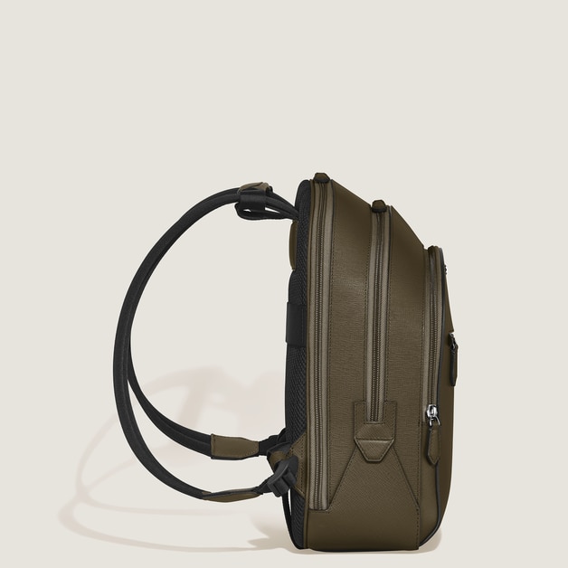 Medium Backpack with 3 Compartments in Sartorial Leather - 4