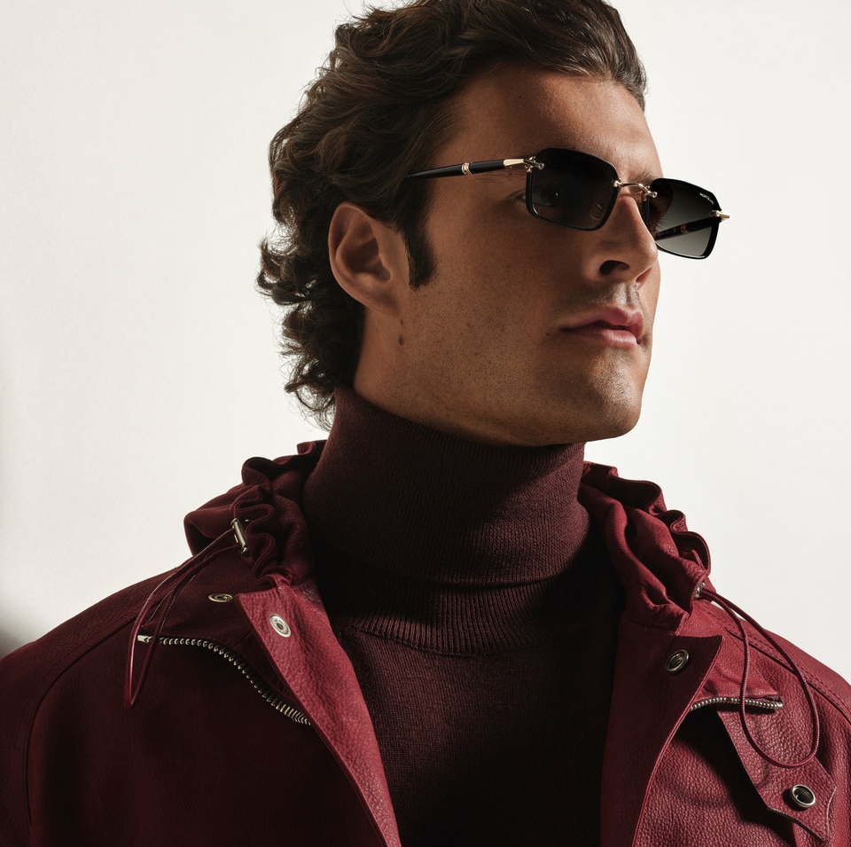 Rectangular Sunglasses with Black Metal Frame - 2