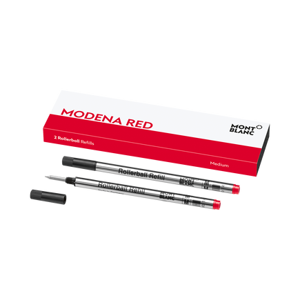 2 Rollerball Refills, Modena Red - Medium