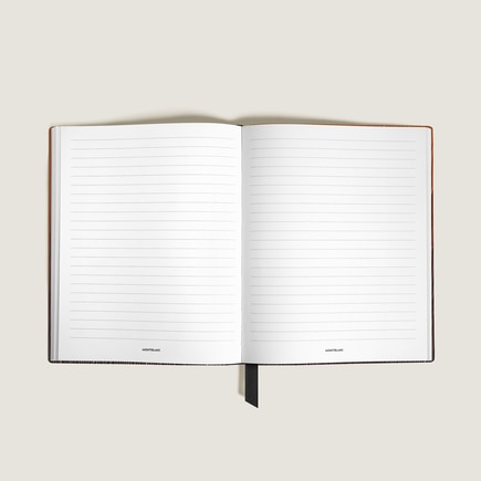 Large Notebook in Corteccia Sfumato Leather, Lined Pages