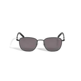 Quadratische Sonnenbrille mit schwarzem Metallrahmen