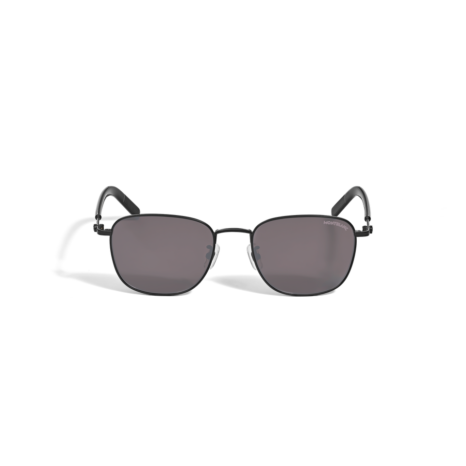 Quadratische Sonnenbrille mit schwarzem Metallrahmen - 1