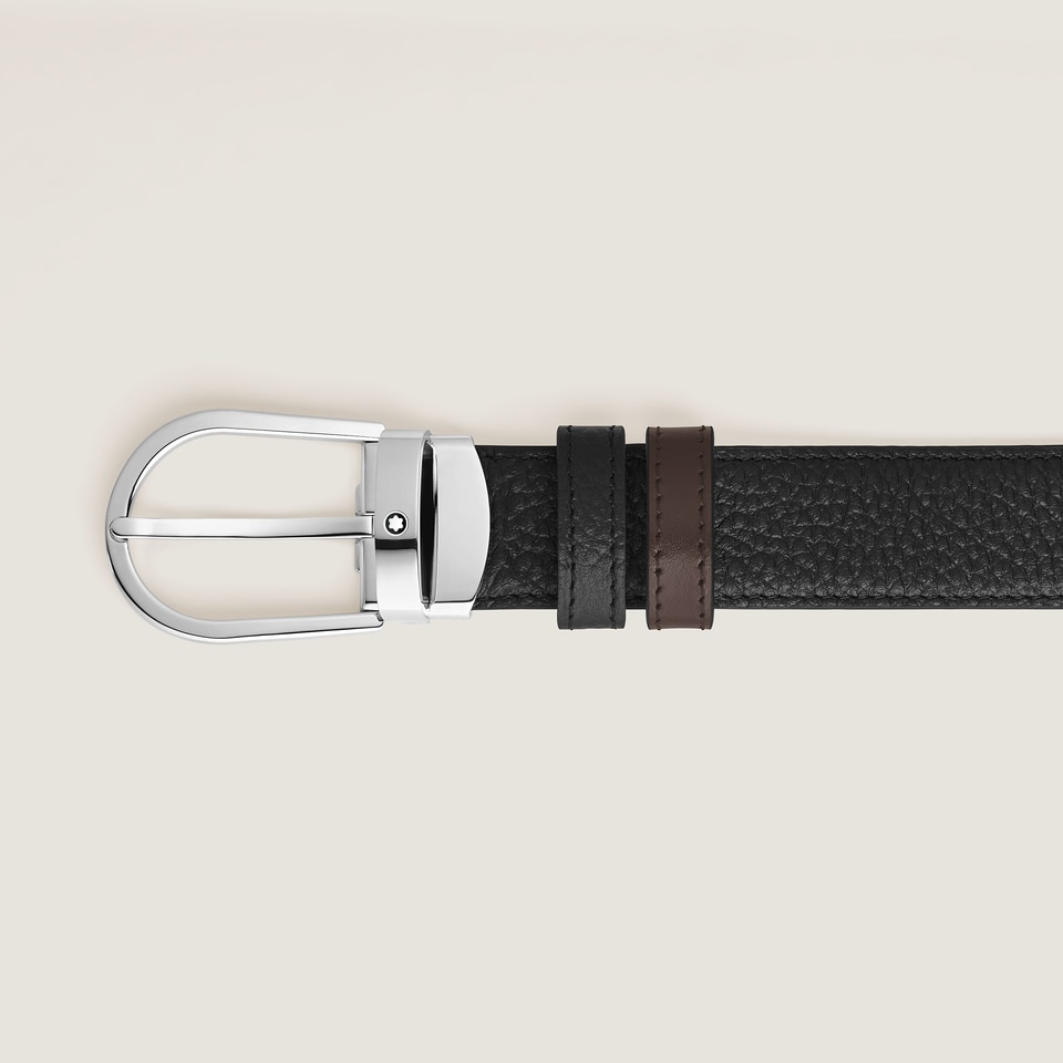 Horseshoe 30&nbsp;mm Reversible Belt in Grained Leather - 2