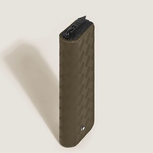 1-Pen Pouch with Zip in Extreme Leather