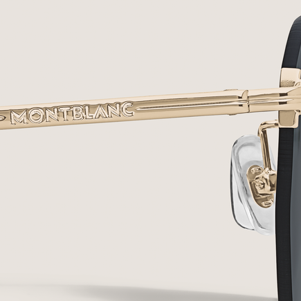 Round Sunglasses with Gold Coloured Metal Frame