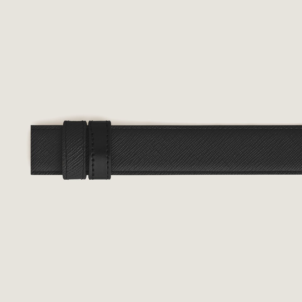 Black Sartorial/black Meisterst&uuml;ck 30mm reversible leather strap - 2