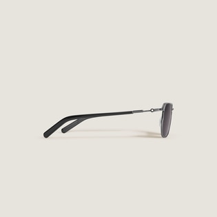 Squared Sunglasses with Grey Metal Frame