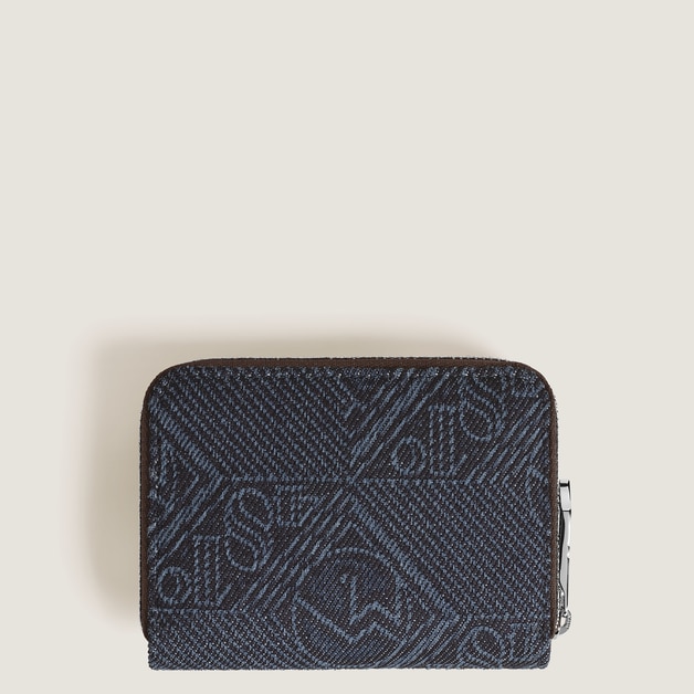 Mini Wallet 2cc with Zip in 4810 Denim - 3