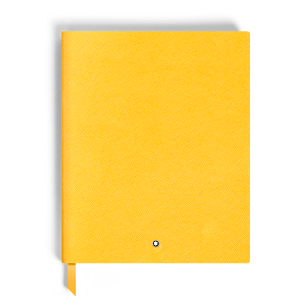 Notebook Large, Saffiano Leather, Modena Yellow - Lined Pages