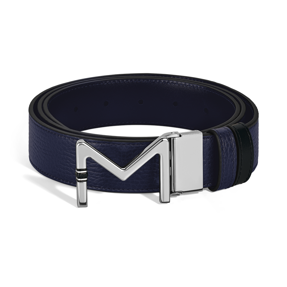 Meisterst&uuml;ck Buckle Midnight Blue/Black 35&nbsp;mm Reversible Leather Belt - 1