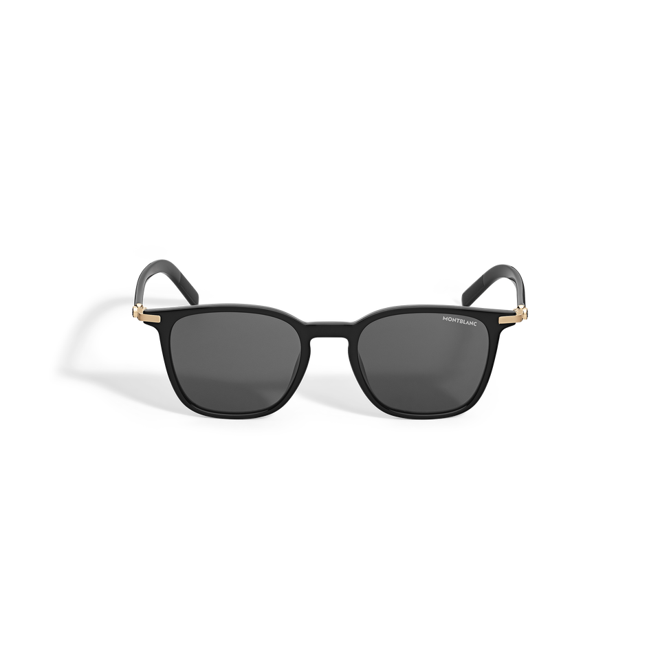 Squared Sunglasses with Black Acetate Frame - 1