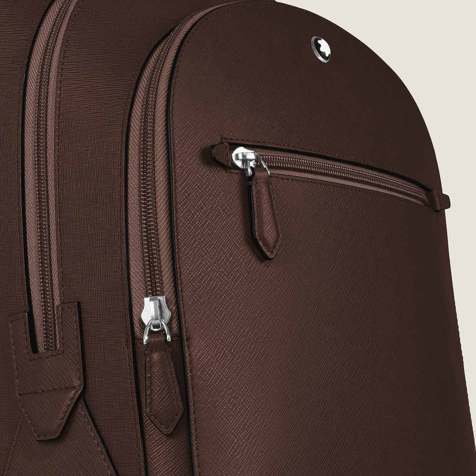 Medium Backpack with 3 Compartments in Sartorial Leather - 3