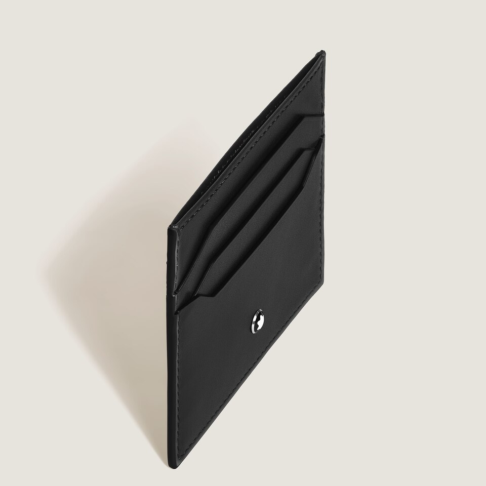 Set with PIX Black Ballpoint Pen & Card Holder 6cc in Meisterst&uuml;ck Leather - 6