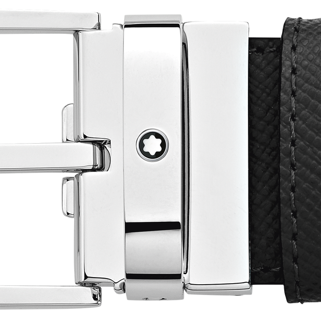 Rectangular 35 mm Reversible Belt in Sartorial Leather - 3