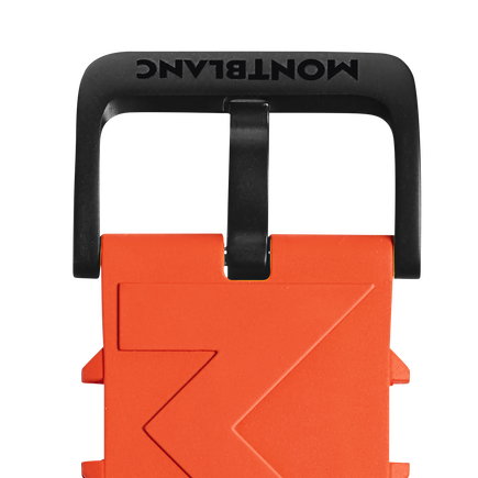 Bracelet en caoutchouc orange avec logo