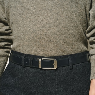 Rectangular 30&nbsp;mm Reversible Belt in Leather