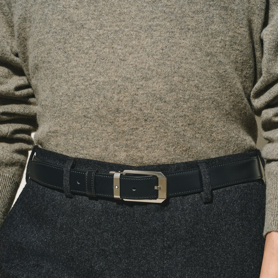 Rectangular 30&nbsp;mm Reversible Belt in Leather - 2