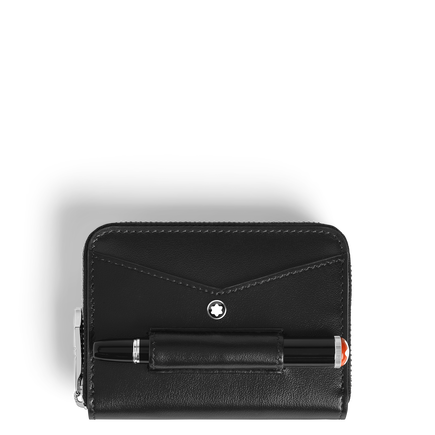 Mini Wallet 2cc with Zip and Pen Loop in Meisterst&uuml;ck Leather