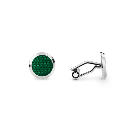 Meisterstück Cufflinks with Patterned Lacquer Inlay