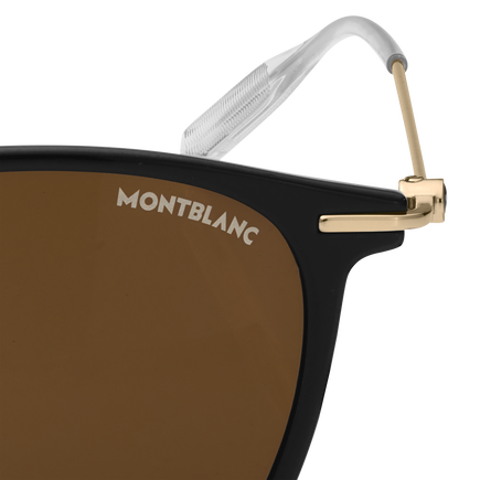 Round Sunglasses with Black Injected Frame