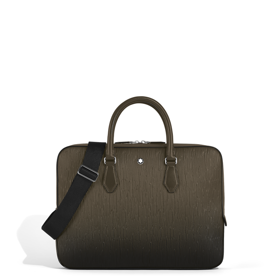 Thin Briefcase in Corteccia Sfumato Leather - 1